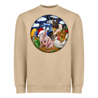 Mushroom Farm And Pig Heavyweight Sweatshirt - FaDigitalArtStudio