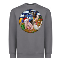 Storm Farm And Pig Heavyweight Sweatshirt - FaDigitalArtStudio
