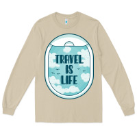 Mushroom Travel Is Life Funny Traveling Gift Long Sleeve Tee - minhPixels