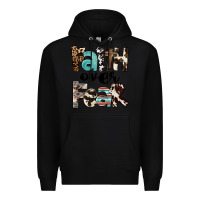 Black Faith Over Fear Premium Hoodie - FaDigitalArtStudio