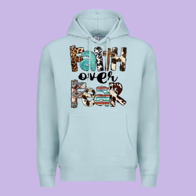 Faith Over Fear Premium Hoodie Designed By Fadigitalartstudio