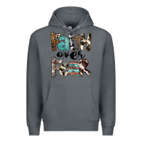 Rock Faith Over Fear Premium Hoodie - FaDigitalArtStudio