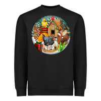 Black Christmas coop ornament Heavyweight Sweatshirt - FaDigitalArtStudio
