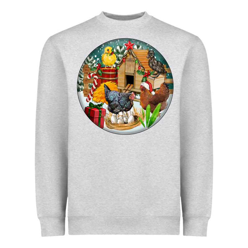 Christmas Coop Ornament Heavyweight Sweatshirt by FaDigitalArtStudio | Teevron