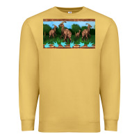 Antique Gold parasaurolophus sippy cup Premium Sweatshirt - Artiststas