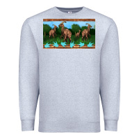 Heather Grey parasaurolophus sippy cup Premium Sweatshirt - Artiststas