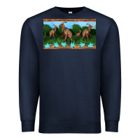 Navy parasaurolophus sippy cup Premium Sweatshirt - Artiststas