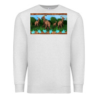 Oatmeal Heather parasaurolophus sippy cup Premium Sweatshirt - Artiststas