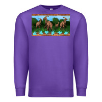 Purple parasaurolophus sippy cup Premium Sweatshirt - Artiststas