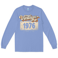 Colony Blue 46 Year Old Vintage 1976 Men Women 46th Birthday Decor Long Sleeve Tee - minhPixels