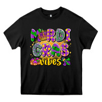 Black mardi gras vibes Heavy Core Tee - LillyAllenDesigns