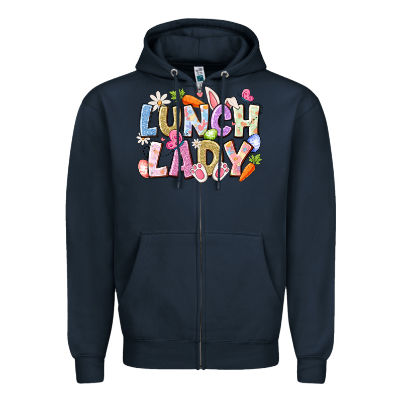 Lunch Lady Easter Zipper Hoodie by CowhideDigitalArt | Teevron