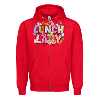 Red lunch lady easter Zipper Hoodie - CowhideDigitalArt