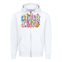 White lunch lady easter Zipper Hoodie - CowhideDigitalArt