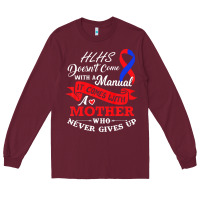 Burgundy Hlhs Awareness Support Shirt Awesome Gift For Awesome Family Long Sleeve Tee - minhPixels