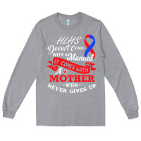 Heather Grey Hlhs Awareness Support Shirt Awesome Gift For Awesome Family Long Sleeve Tee - minhPixels