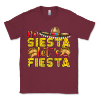 Burgundy No Siesta Let's Fiesta Classic Tee - texasbilliewilder