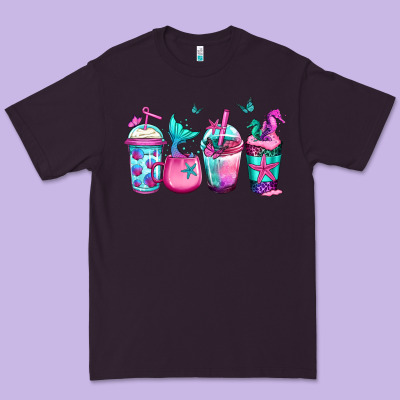 Mermaid Underwater Coffee Premium Tee Designed By Jasminsmagicworld