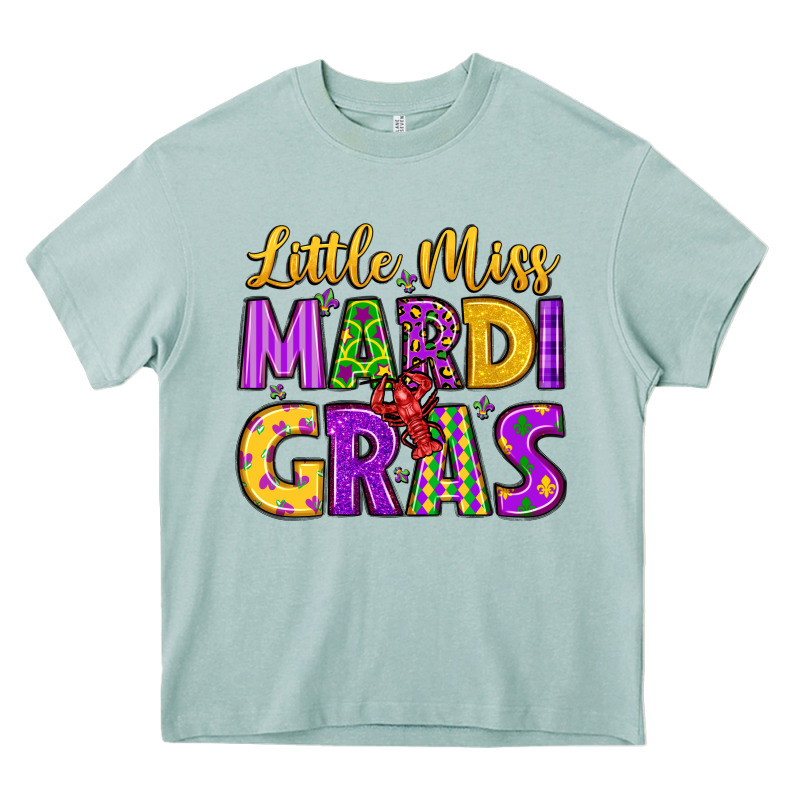 Little Miss Mardi Gras Heavy Core Tee by LillyAllenDesigns | Teevron