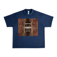 Navy world's best grandpa Urban Heavy Tee - TumblerDesignByShophia