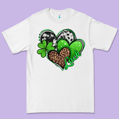 St Patricks Day Hearts Premium Tee Designed By Jasminsmagicworld