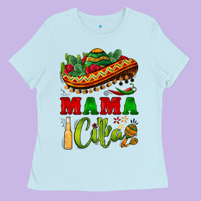Mama Cita Sombrero Ladies Tee Designed By Barkaloodesign