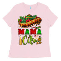 Bubblegum Pink mama cita sombrero Ladies Tee - BarkalooDesign
