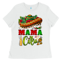 White mama cita sombrero Ladies Tee - BarkalooDesign