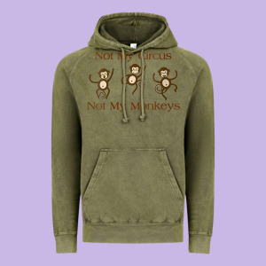 Womens Not My Circus Not My Monkeys Gifts - Funny Political Novelty V- Vintage Hoodie Designed By Minhpixels