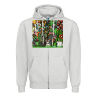 Dove Grey easter Zipper Hoodie - CowhideDigitalArt