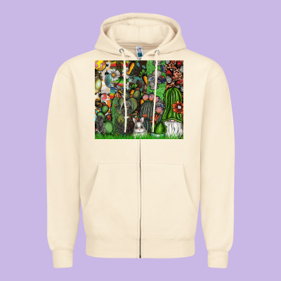 Easter Zipper Hoodie Designed By Cowhidedigitalart