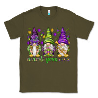 Army Green Mardi Gras crew with gnomes Classic Tee - NancyCooperArtShop