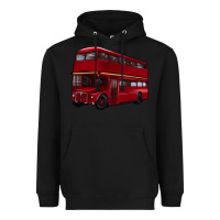 Black double decker bus Heavyweight Hoodie - Artiststas