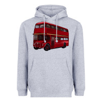 Heather Grey double decker bus Heavyweight Hoodie - Artiststas