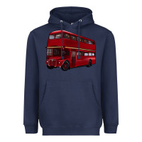 Navy double decker bus Heavyweight Hoodie - Artiststas