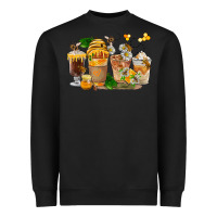 Black Honey Bee Coffee Cups Heavyweight Sweatshirt - FaDigitalArtStudio