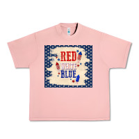 Salmon red white blue Urban Heavy Tee - TumblerDesignByShophia