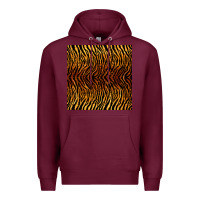 Burgundy tiger seamless pattern Premium Hoodie - BundleAndBundleShop