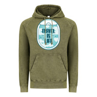 Vintage Olive Travel Is Life Funny Traveling Gift Vintage Hoodie - minhPixels