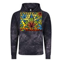 Cloud Black stained glass weed Vintage Hoodie - TumblerDesignByShophia