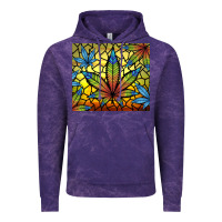 Cloud Purple stained glass weed Vintage Hoodie - TumblerDesignByShophia