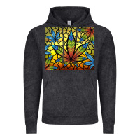 Vintage Black stained glass weed Vintage Hoodie - TumblerDesignByShophia