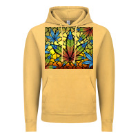 Vintage Mustard stained glass weed Vintage Hoodie - TumblerDesignByShophia
