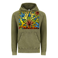 Vintage Olive stained glass weed Vintage Hoodie - TumblerDesignByShophia