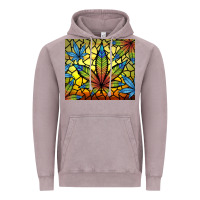 Vintage Zinc stained glass weed Vintage Hoodie - TumblerDesignByShophia