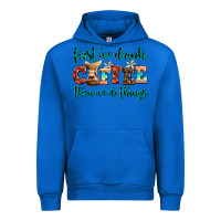Cobalt first we drink coffee then we do things Urban Hoodie - AdoDesignShop
