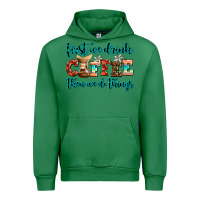Emerald first we drink coffee then we do things Urban Hoodie - AdoDesignShop