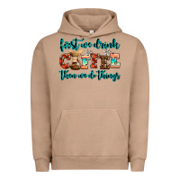 Pigment Burro first we drink coffee then we do things Urban Hoodie - AdoDesignShop