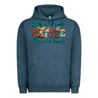 Pigment Midnight Navy first we drink coffee then we do things Urban Hoodie - AdoDesignShop