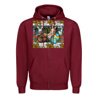 Burgundy easter Zipper Hoodie - CowhideDigitalArt